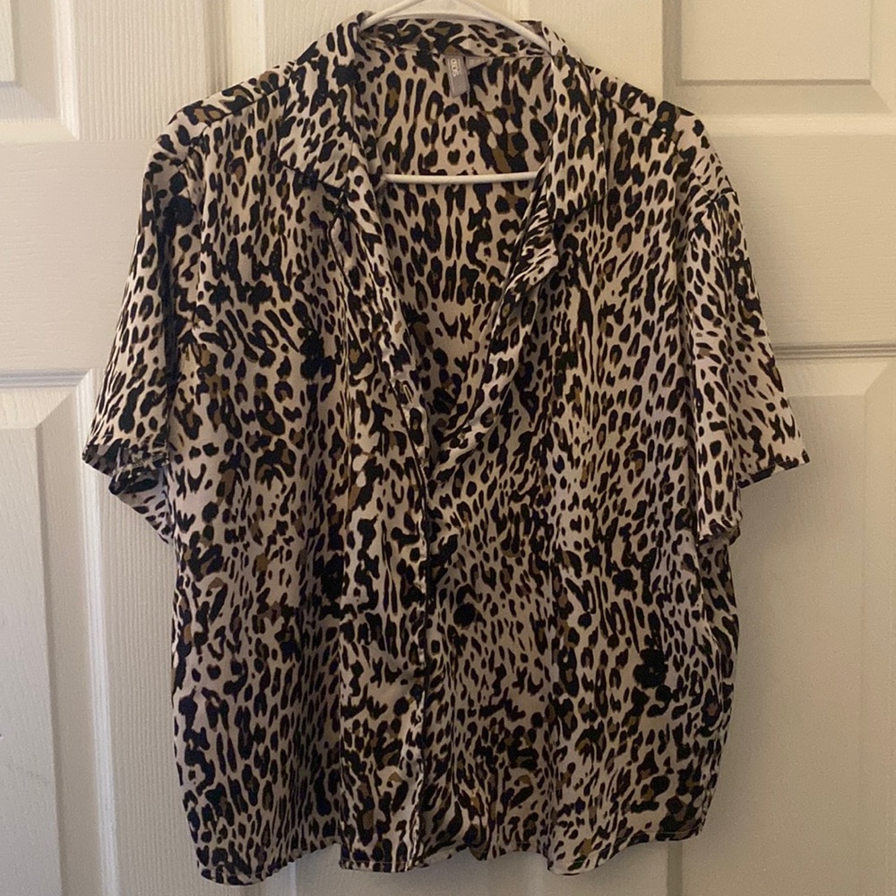 ASOS Design Leopard Button Down
